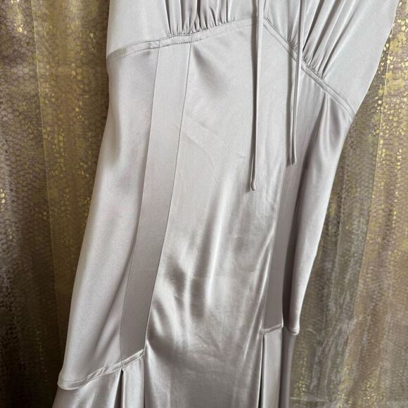Diane Von Furstenberg Nur Storm Satin Midi Dress Size 4 NWT - Picture 5 of 12